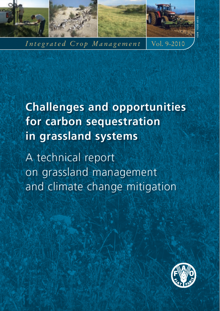 Cover of 2010 FAO report on climate change and grasslands